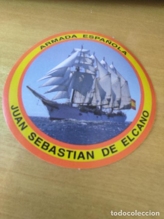 Militaria: ARMADA ESPA&Ntilde;OLA JUAN SEBASTIAN ELCANO PEGATINA ADHESIVO 10 CM *--_**--*-* BUQUE ESCUELA ORIGINAL