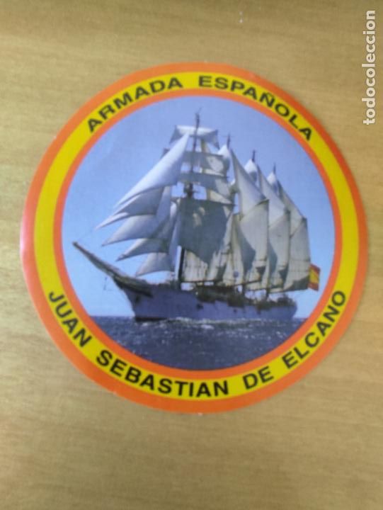 Militaria: ARMADA ESPA&Ntilde;OLA JUAN SEBASTIAN ELCANO PEGATINA ADHESIVO 10 CM *--_ BUQUE ESCUELA ORIGINAL