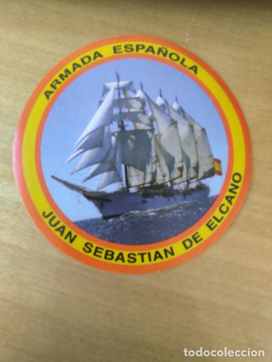 Militaria: ARMADA ESPA&Ntilde;OLA JUAN SEBASTIAN ELCANO PEGATINA ADHESIVO 10 CM *--_ BUQUE ESCUELA ORIGINAL