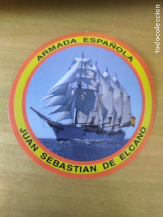 Militaria: ARMADA ESPA&Ntilde;OLA JUAN SEBASTIAN ELCANO PEGATINA ADHESIVO 10 CM *--BUQUE ESCUELA ORIGINAL