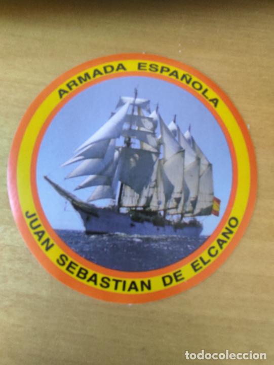 Militaria: ARMADA ESPA&Ntilde;OLA JUAN SEBASTIAN ELCANO PEGATINA ADHESIVO 10 CM *--**BUQUE ESCUELA ORIGINAL