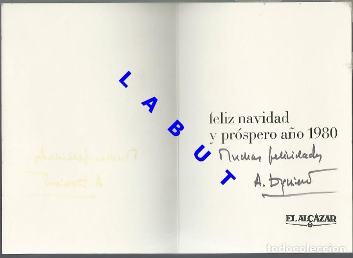 Militaria: EL ALCAZAR DIARIO FELICITACION NAVIDAD FIRMADA CIUDAD REAL PROCEDE DE F29