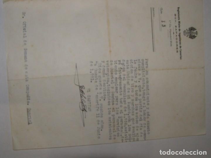 Military Antiques: Antiguo documento militar del Regimiento Mixto de Ingenieros de Canarias, a&ntilde;o 1951.