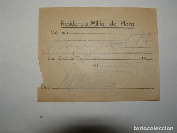 Military Antiques: Antiguo documento Residencia Militar de Tenerife, de Canarias, a&ntilde;o 1951.