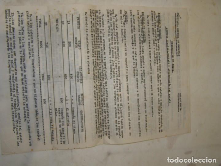 Military Antiques: Antiguo documento militar, limpieza, cuidado, y alimentaci&oacute;n de ganado, de Canarias, a&ntilde;o 1951.