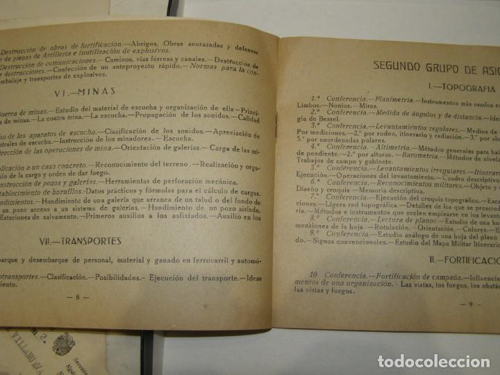 Militaria: Antiguo documento militar, programa curso alf&eacute;rez de complemento , a&ntilde;o 1946. - Foto 2
