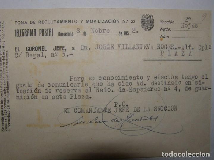 Military Antiques: Antiguo documento militar, Barcelona, a&ntilde;o 1952.