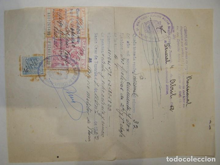 Military Antiques: Antiguo documento militar, Regimiento Mixto de Ingenieros de Canarias, a&ntilde;o 1952.