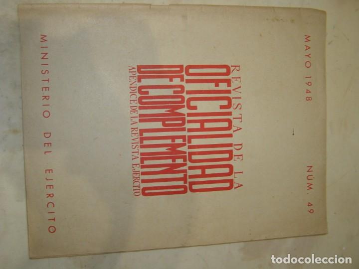 Militaria: Antigua revista militar espa&ntilde;ola, Revista Oficialidad de Complemento, n&ordm; 49, a&ntilde;o 1948.