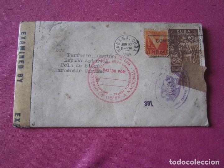 Militaria: REPUBLICA DE CUBA MINISTERIO DE DEFENSA SOBRE CON SELLOSY CU&Ntilde;OS A&Ntilde;O 1944