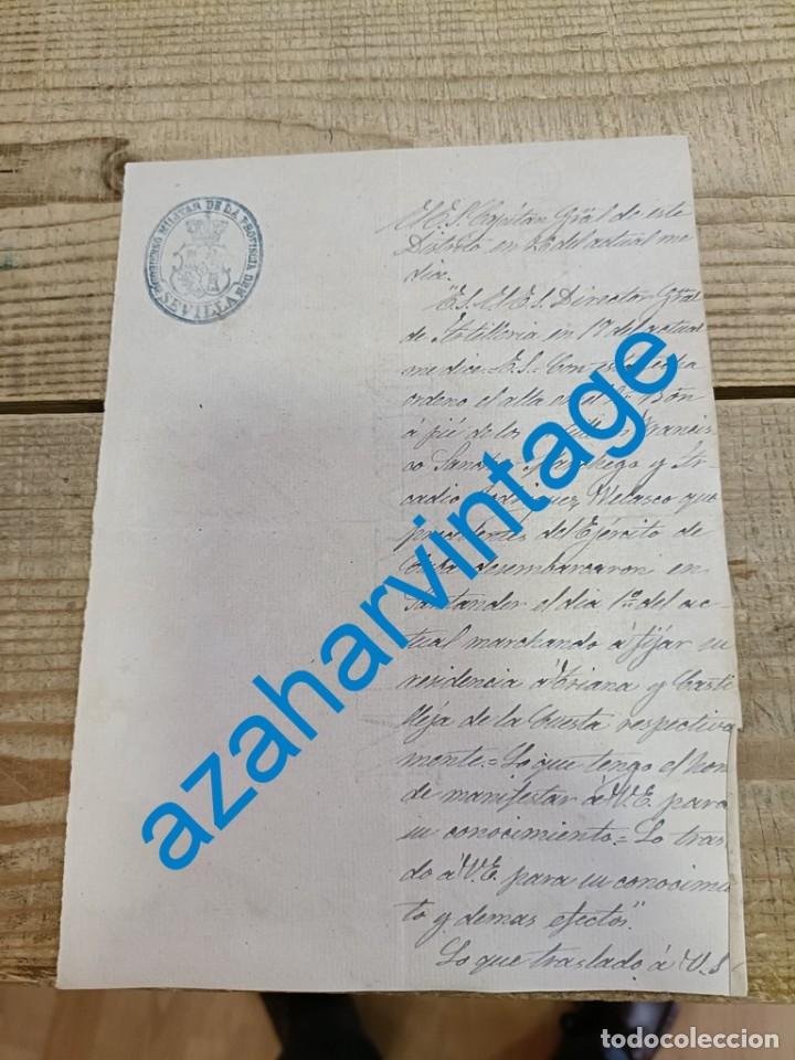 Militaria: SEVILLA, 1884, INCOPORACION DE DOS SOLDADOS DEL EJERCITO DE CUBA A LA 2&ordm; BON ARTILLERIA