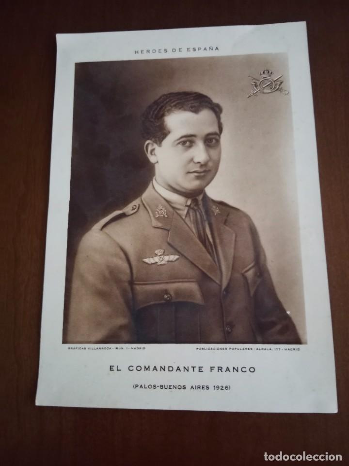 Militaria: ANTIGUA LITOGRAFIA FRANCISCO FRANCO , COMANDANTE - 1926 GRAFICAS VILLARROCA PUBLICACIONES POPULARES