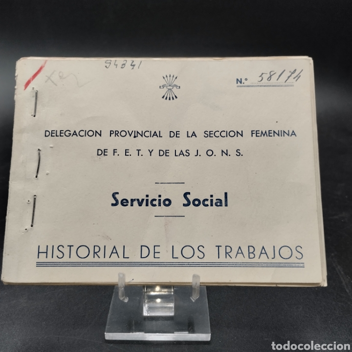 Militaria: CARTILLA DELEGACION PROVINCIAL DE F.E.T Y DE LAS J.O.N.S