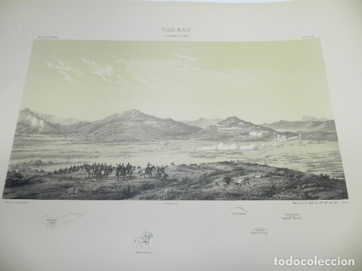Militaria: Lamina del atlas hist&oacute;rico y topogr&aacute;fico Guerra de &Aacute;frica 1860, VAD-RAS, MIDE 69,5 X 50 CMS.