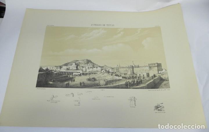 Militaria: Lamina del atlas hist&oacute;rico y topogr&aacute;fico Guerra de &Aacute;frica 1860, INTERIOR DE TETUAN A VAD-RAS, MIDE 6