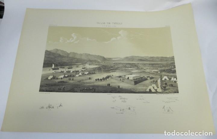 Militaria: Lamina del atlas hist&oacute;rico y topogr&aacute;fico Guerra de &Aacute;frica 1860, VALLE DE TETUAN, MIDE 69,5 X 50 CMS.