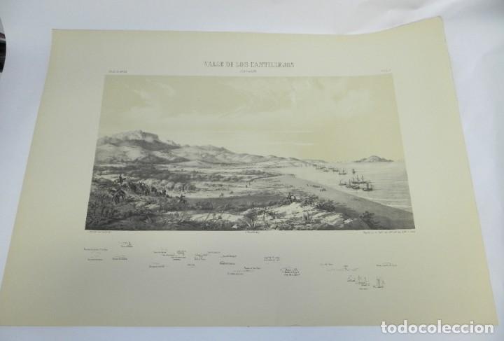 Militaria: Lamina del atlas hist&oacute;rico y topogr&aacute;fico Guerra de &Aacute;frica 1860, VALLE DE LOS CASTILLEJOS, MIDE 69,5