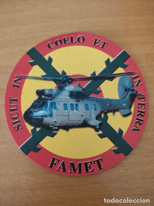 Militaria: FAMET HELICOPTERO EJERCITO AIRE SICUT IN COELO ET IN TERRA 9,5 CM