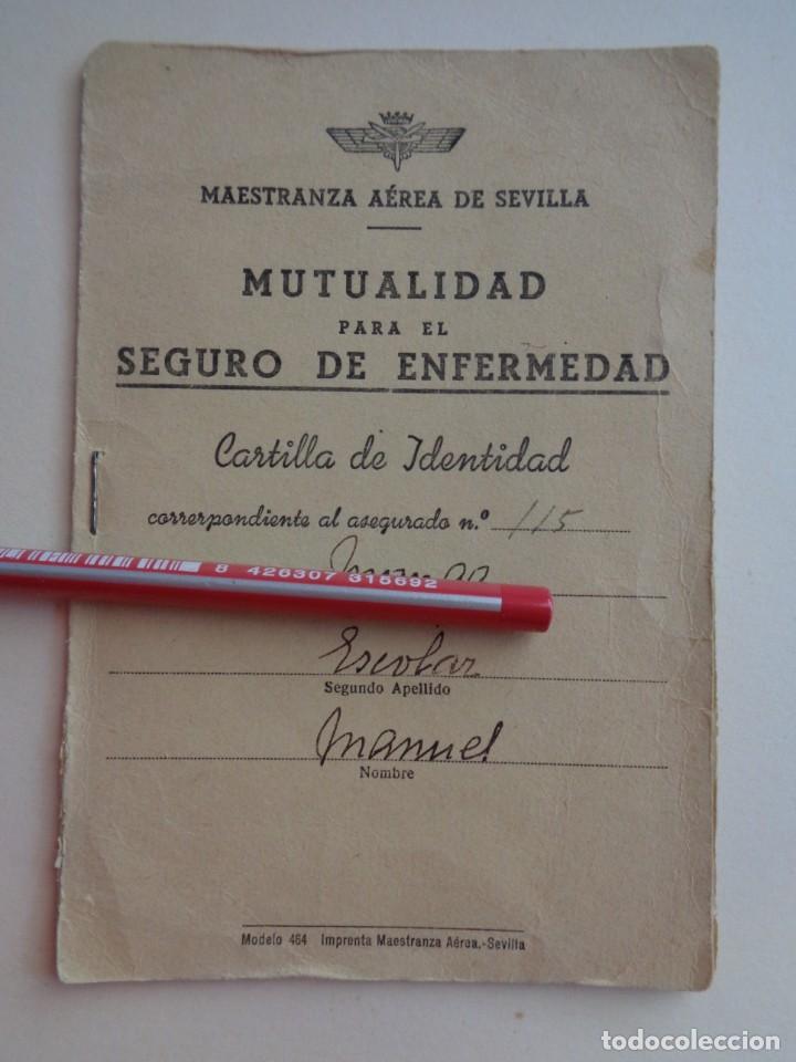 Military Antiques: AVIACION - MAESTRANZA AEREA DE SEVILLA: CARNET BENEFICIARIO MUTUALIDAD . SEVILLA, 1957