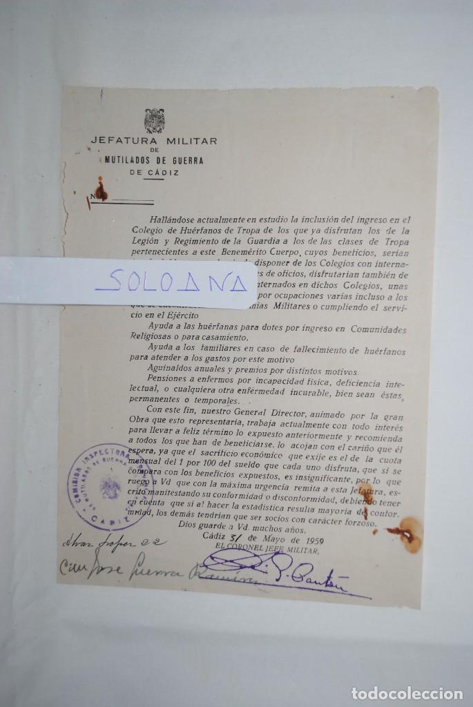 Military Antiques: JEFATURA MILITAR DE MUTILADOS DE GURRA