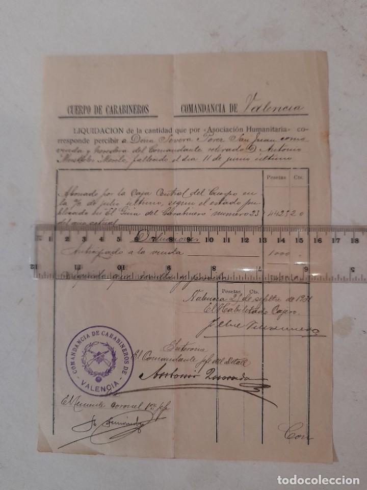 Military Antiques: Documento liquidaci&oacute;n por fallecimiento de un comandante de Carabineros, Segunda Rep&uacute;blica, 1931
