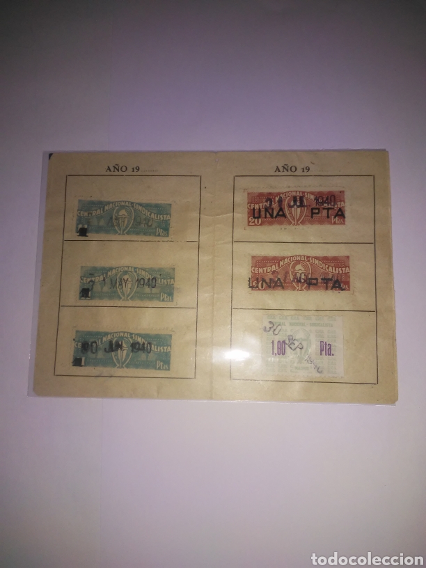 Militaria: CENTRAL NACIONAL SINDICALISTA, 9 SELLOS 1940
