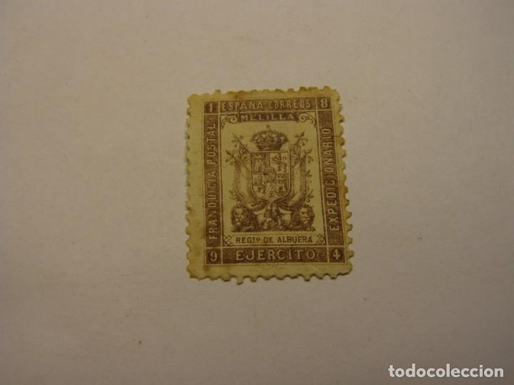 Militaria: Sello del Ejercito en campa&ntilde;a, Melilla, a&ntilde;o 1894. Regimiento de Albuera.