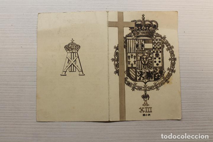 Militaria: ESQUELA ALFONSO XIII, ORIGINAL