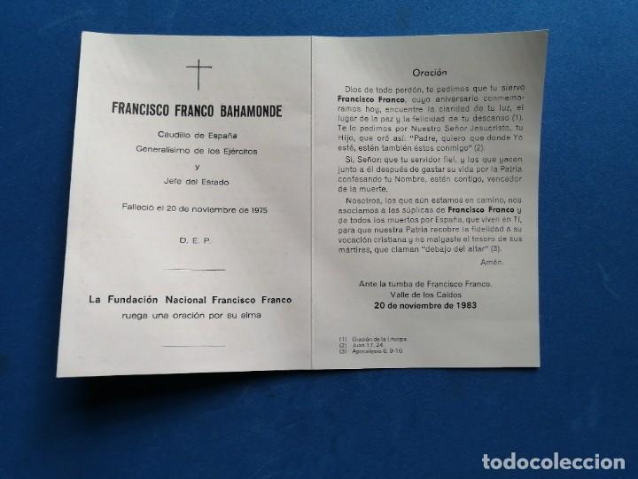 Militaria: Recordatorio Francisco Franco - Foto 1