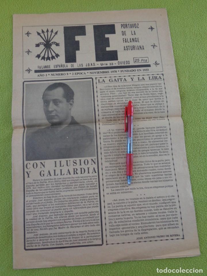 Militaria: REVISTA FE - PORTAVOZ DE LA FALANGE ASTURIANA - 1978 -- Numero 9