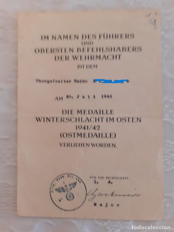 Militaria: DOCUMENTOS 1940, 1942 Y 1945 - Foto 2
