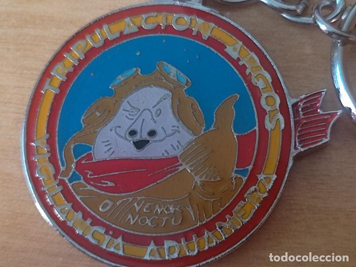 Militaria: VIGILANCIA ADUANERA TRIPULACION ARGOS LLAVERO ESMALTE AVIACION EJERCITO AIRE 3,8 CM RAREZA