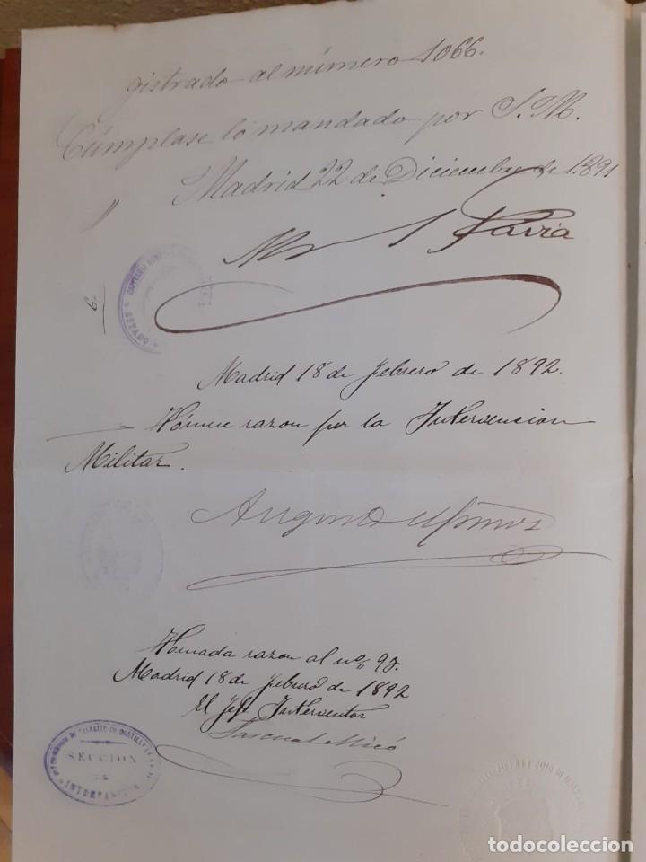 Militaria: DESPACHO DE EMPLEO 1891 - Foto 2