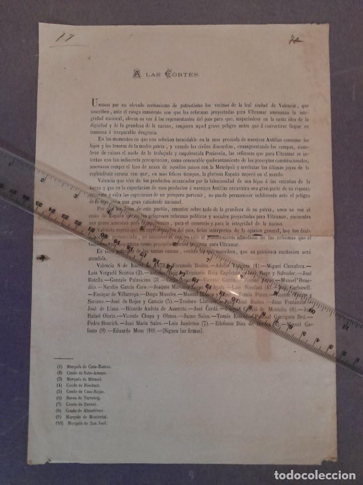 Militaria: Lote documentos de la Liga Nacional y Liga Ultramarina, unionistas con Cuba y Filipinas 1872 1873