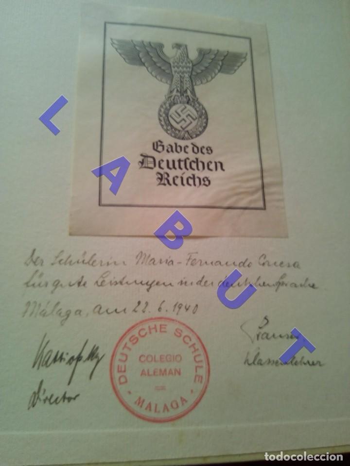 Militaria: 1940 COLEGIO ALEMAN DE MALAGA FIRMADO POR EL DIRECTOR HERIBERT GRUGER EINE KLEINE MELODIE U44