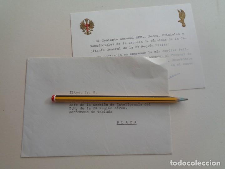 Military Antiques: CAPITANIA GENERAL 2&ordf; REGION MILITAR: CARTA FELICITACION ASCENSO CORONEL AVIACION TABLADA. SEVILLA