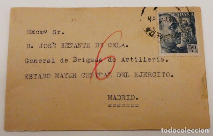 Militaria: sobre dirigido a D.Jose Senante de Cela General de Brigada de Artilleria