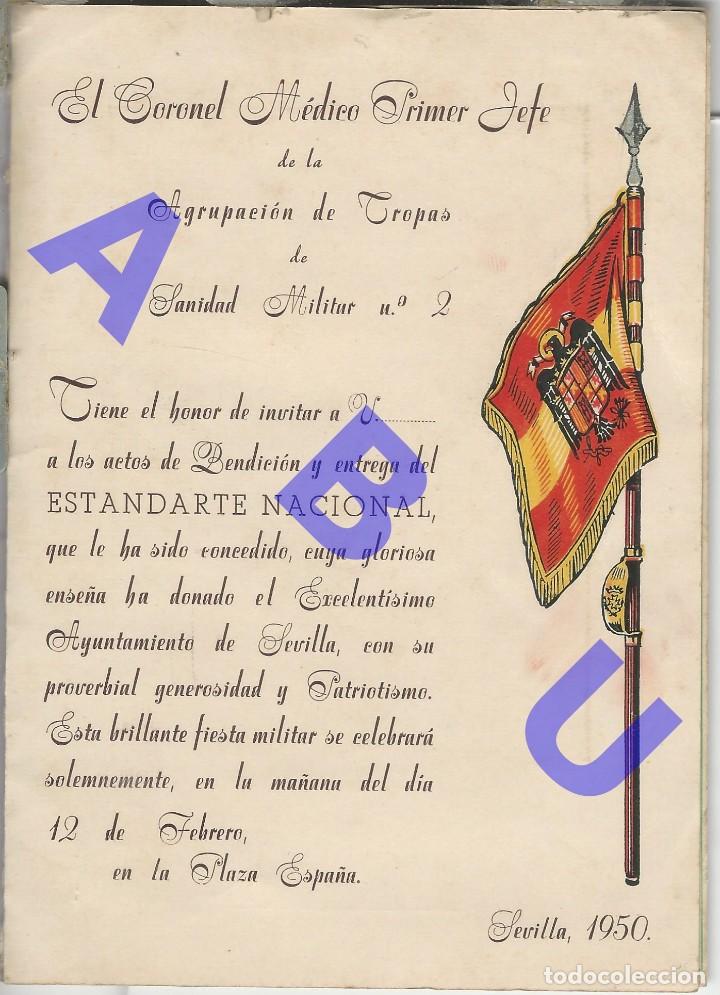 Militaria: 1950 ENTREGA BANDERA SEVILLA SANIDAD MILITAR 2 H03
