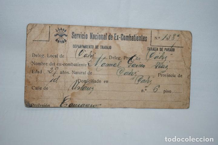 Militaria: SERVICIO NACIONAL DE EX-COMBATIENTES 1940