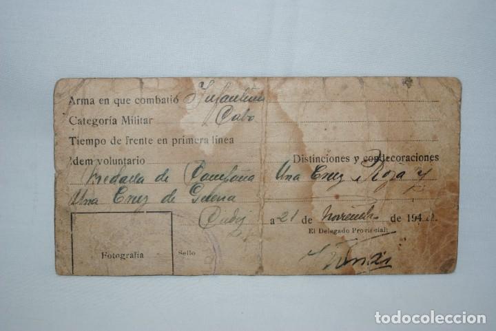 Militaria: SERVICIO NACIONAL DE EX-COMBATIENTES 1940 - Foto 2