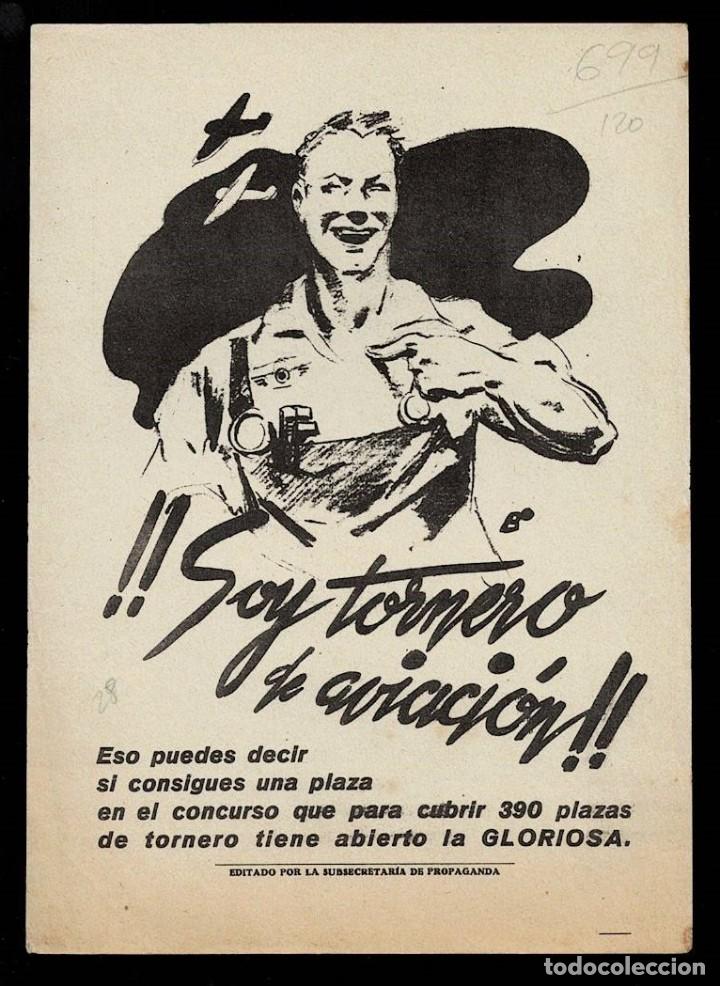 Militaria: L34-3 Guerra Civil Cartel !! SOY TORNERO DE AVIACION!! editado por la SUBSECRETARIA DE PROPAGANDA Ta