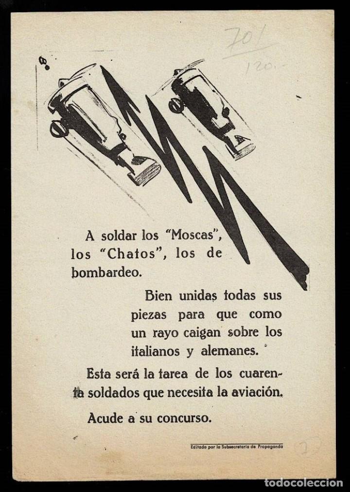 Militaria: TL34-5 Guerra Civil Cartel A soldar los =MOSCAS=, los =CHATOS=, los de BOMBARDEO... Editado por la S