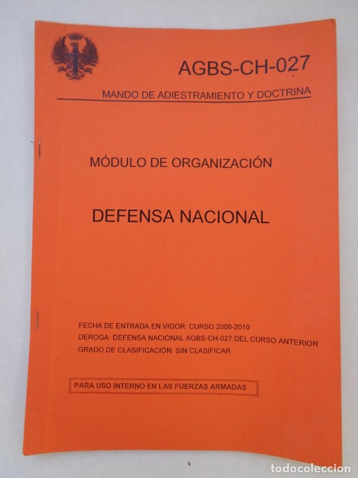 Militaria: MODULO DE ORGANIZACION DE DEFENSA PERSONAL. MINISTERIO DE DEENSA, 2010