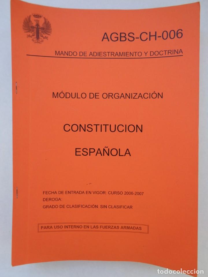 Militaria: MODULO DE ORGANIZACION, CONSTITUCION ESPA&Ntilde;OLA. MINISTERIO DEFENSA, 2007
