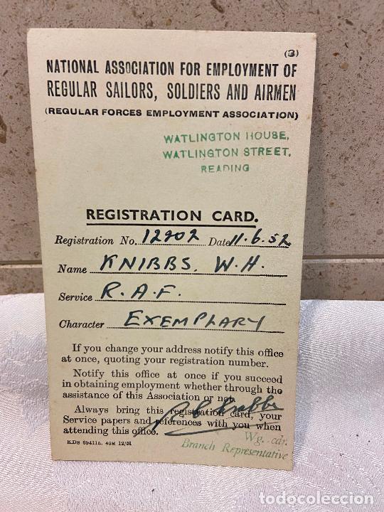 Militaria: 71.- Certificado Regular Forces Employment Soldiers and Airmen. R.A.F