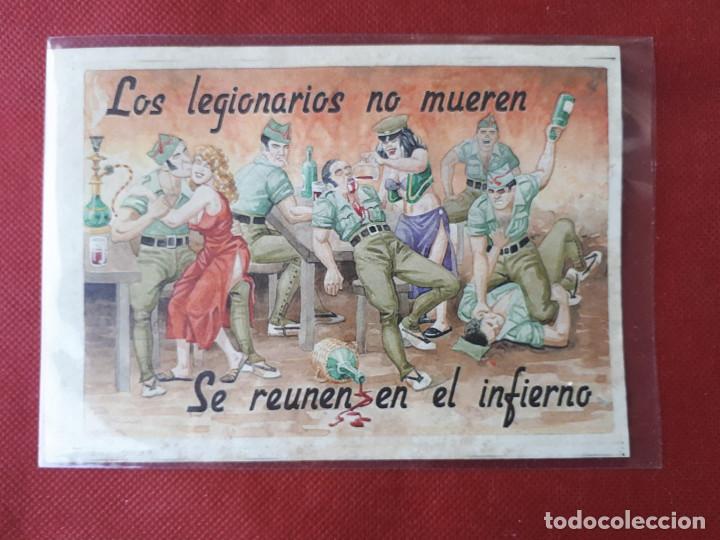 Militaria: Octavilla - Legi&oacute;n Espa&ntilde;ola - Los legionarios no mueren... - Realizada por los presos de Alcal&aacute; de H