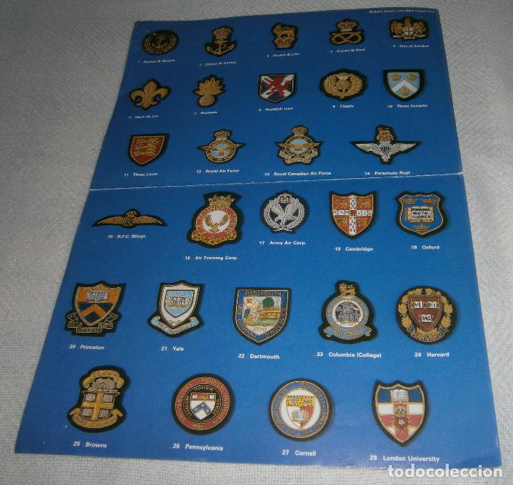 Militaria: catalogo en dos hojas de emblemas militares britanicos de la casa Benson & Legg LTD London