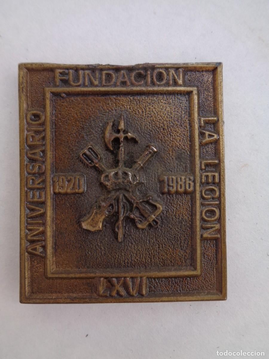 Militaria: LA LEGION : MEDALLON LXVI ANIVERSARIO FUNDACION 1920-1986, H. CABALLEROS LEGIONARIOS DE ZARAGOZA