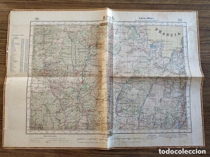 Militaria: Antiguo mapa Anso edicion militar 118 a&ntilde;o 1954 regimiento artilleria de monta&ntilde;a 20 Zaragoza