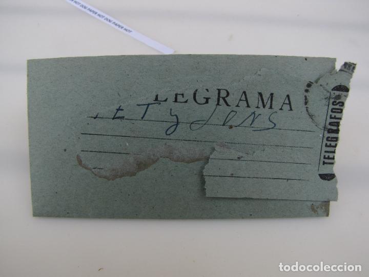 Militaria: 28.- 1.943. Telegrama Destacamento Penal Pantano General&iacute;simo Benag&eacute;ber. Preso Guerra Civil